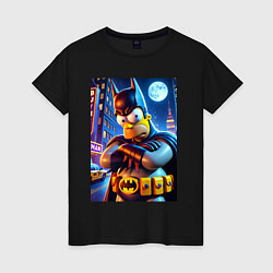 Женская футболка Batsimpson - ai art collaboration