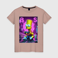 Женская футболка Bart Simpson - cool gamer