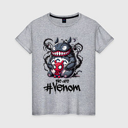Женская футболка Totoro-Venom and Spider-man