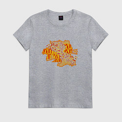 Футболка хлопковая женская Тюмень, цвет: меланж