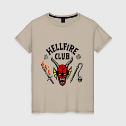 Женская футболка Stranger things - hellfire club