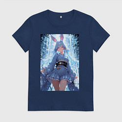 Женская футболка Зайка в гармонии с природой