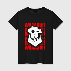 Женская футболка Waaagh warhammer - белый