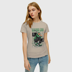 Футболка хлопковая женская Ван пис Kimura, цвет: миндальный — фото 2