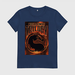 Футболка хлопковая женская Mortal kombat trilogy, цвет: тёмно-синий