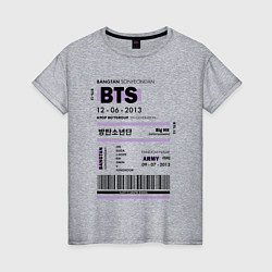 Женская футболка Bts ticket