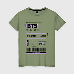 Женская футболка Bts ticket