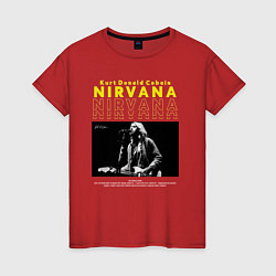 Женская футболка Курт Кобейн Nirvana