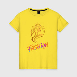 Женская футболка Fashion - портрет девушки