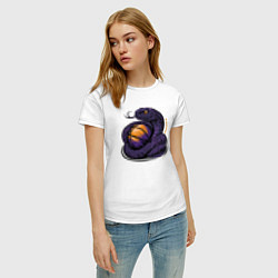 Футболка хлопковая женская Black mamba basketball, цвет: белый — фото 2