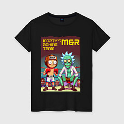 Женская футболка Mortys boxing team - ai art fantasy