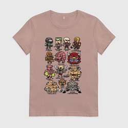 Футболка хлопковая женская Doom demons, цвет: пыльно-розовый