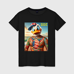 Женская футболка Donald Duck Trump - meme