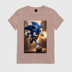 Женская футболка Бегущий Соник