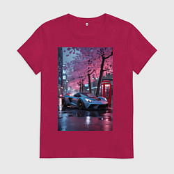 Женская футболка Суперкар и сакура