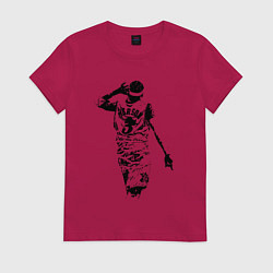 Футболка хлопковая женская Allen Iverson NBA, цвет: маджента