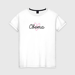 Футболка хлопковая женская Света, цвет: белый