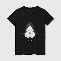 Женская футболка Cartoon penguin character
