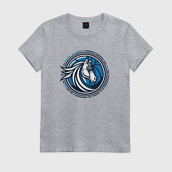 Футболка хлопковая женская Mavericks NBA, цвет: меланж