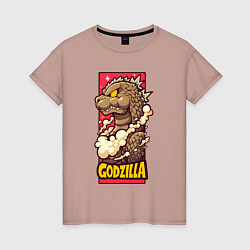 Женская футболка Pink godzilla