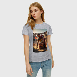 Футболка хлопковая женская Спартак в Колизее, цвет: меланж — фото 2