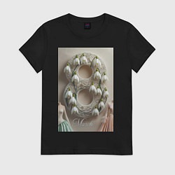 Женская футболка Ландыши девушкам на 8 марта