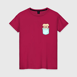 Женская футболка PuppyM in pocket