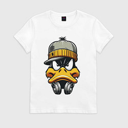 Женская футболка Duffy Duck in headphones