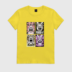 Женская футболка Angry rabbit