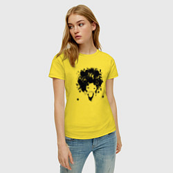 Футболка хлопковая женская Девочка весна, цвет: желтый — фото 2