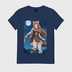 Женская футболка Рафталия сражается в ночи