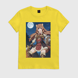 Женская футболка Рафталия сражается в ночи