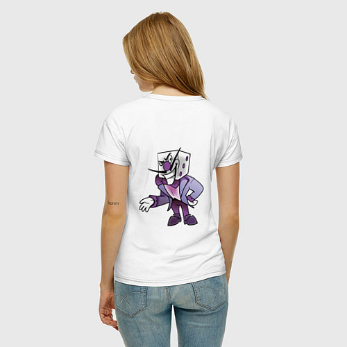 Женская футболка Dice are playing / Белый – фото 4