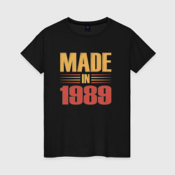 Женская футболка Сделано в 1989 сепия