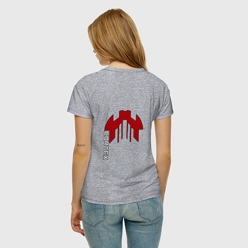 Женская футболка Cortex красный чёрная обводка / Меланж – фото 4