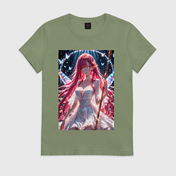 Женская футболка Сияющая фея с крыльями и бабочками