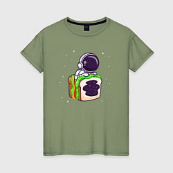Женская футболка Космический бутерброд