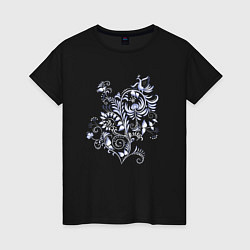 Женская футболка Птица гжель