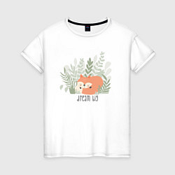 Женская футболка Лисичка мечтатель