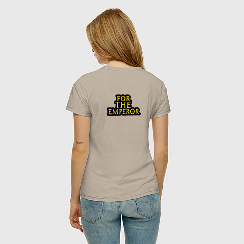 Женская футболка За императора Warhammer 40k / Миндальный – фото 4