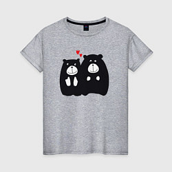 Женская футболка Влюблённые мишки