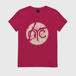 Женская футболка NYC map