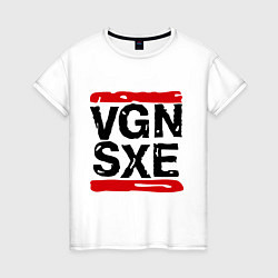 Женская футболка Vegan sXe