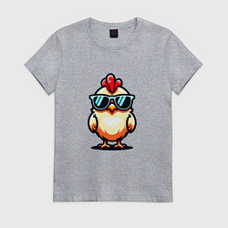 Женская футболка Крутая цыпа в очках