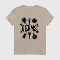 Женская футболка Микробы вирусы и бактерии
