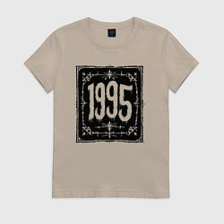 Футболка хлопковая женская Готический стиль 1995, цвет: миндальный