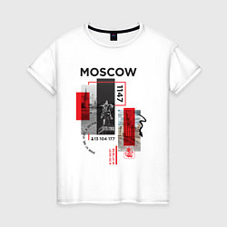 Женская футболка Москва коллаж
