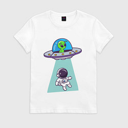 Женская футболка Похищение космонавта