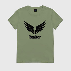 Женская футболка Крылатый риелтор