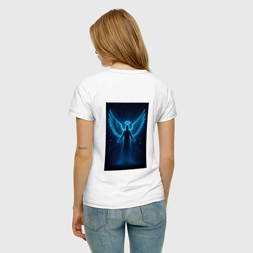 Женская футболка Angel Glow simple - киберпанк / Белый – фото 4